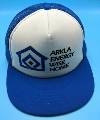ARKLA vintage blue / white adjustable snapback cap / hat ''Energy Wise Home''
