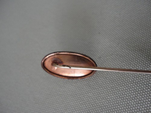 Stick Pin Gold Stone - Collar Hat Gold Tone Metal 3" Long Vintage - Picture 6 of 8