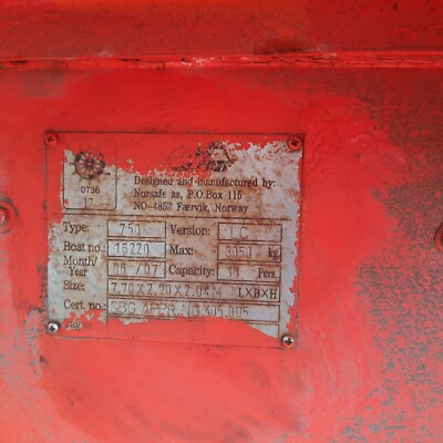 Fast rescue boat without Motor and Jet - Norsafe Magnum 750 - used