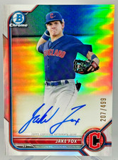 2022 Bowman Chrome Jake Fox Refractor Prospect Auto Autograph /499 Guardians