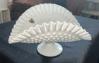 Vintage Fenton Banana Boat Milk Glass Hobnail 12” Wide 6.5” High