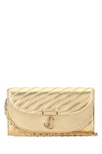 JIMMY CHOO Avenue Gold Clutch Bag New And Authentic