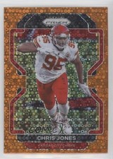 2021 Panini Prizm Orange Disco Prizm Chris Jones #192 0z3f