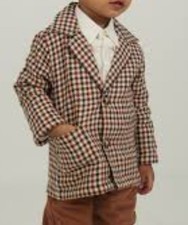 DAKS Boys 4/5Jacket London Quilted Pockets Fall Trending Brown Stylish Premium