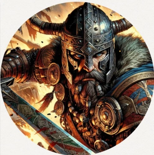 Hayleybug 1 oz Rune Warrior Viking silver w/ COA mintage 15 POP #15