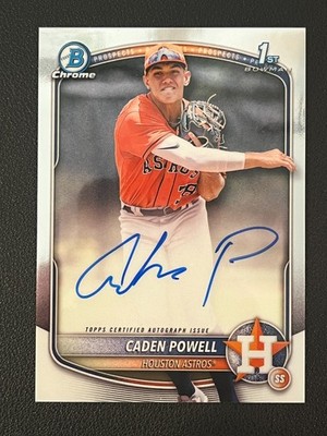 Caden Powell 2025 Bowman Chrome 1st Prospect Auto Astros