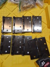 8 - MACPRO  41/2 X 41/2    STEEL DOOR HINGES ONLY HINGES Dark Stainless