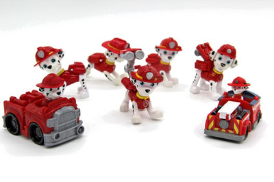 Paw Patrol Marshall Action Firefighters Figures Toys Trucks Mixed Lot of 7