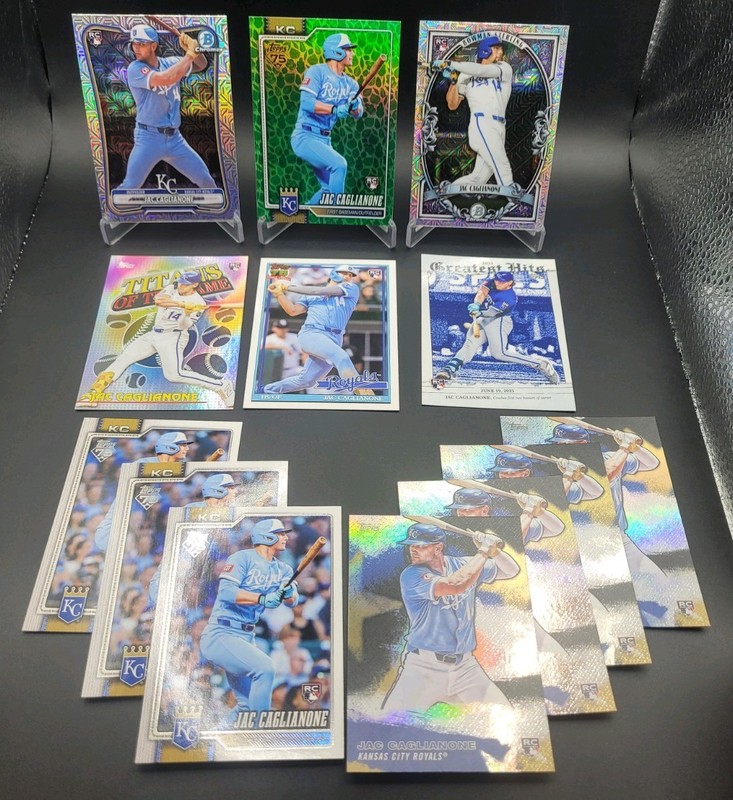 2026 Jac Caglianone 13 RC Lot Green Leaves 2 Mojo Bowman Topps Inserts Parallels