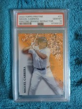 2022 Topps Pristine Miguel Cabrera Orange Refractor /25 PSA 10 POP 1
