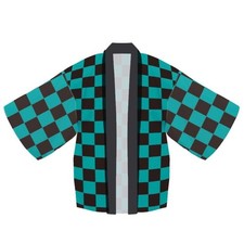 Demon Slayer Tanjiro Jacket Kimono Coat Anime Cosplay Costume Cloak Robe From JP