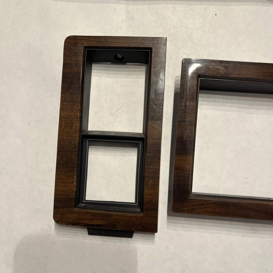 89-93 Cadillac DeVille Fleetwood Dash Juego de paneles de moldura de madera OEM grano de madera oscuro Foto 4 de 4