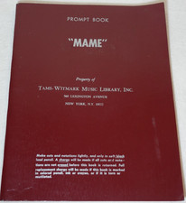 Mame 1966 Musical Tams-Witmark Bea Arthur Angela Lansbury Script Prompt Book