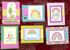  K49 - Love Chasing Rainbows  Sunshine Doodlebug Greeting Card Scrapbook Kit A2