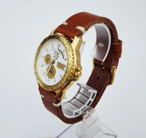 RARE,UNIQUE Men's Vintage 1992 ALARM CHRONOGRAPH Watch SEIKO 6M23-8019