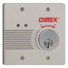 Detex Eax-2500F Gray W-Cyl Exit Door Alarm, 12/24Vdc, Mortise, Horn