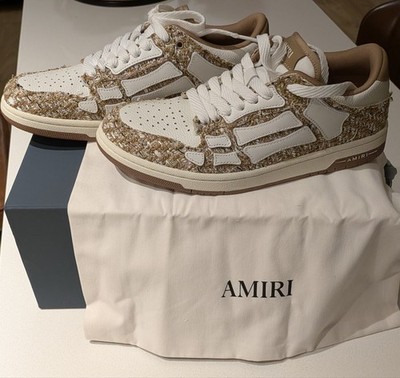 Amiri - Men's Boucle and Leather Skel Top Sneakers - Camel