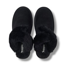 Koolaburra by UGG Milo Womens Size 8 Suede Slippers Black Slip On 1015823 BBBCK