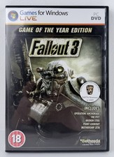 Fallout 3 Game of the Year Edition for PC DVD with Manual Games For Windows