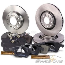 ATEC BREMSSCHEIBEN + BREMSBELÄGE MIT WARNKONTAKT VORNE + HINTEN FÜR AUDI A4 8E