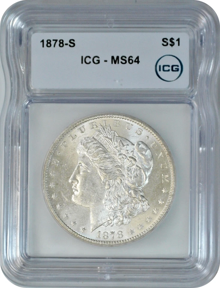 1878-S Morgan S$1 Silver $1 Dollar ICG MS64 Choice Uncirculated - Image 3 of 3