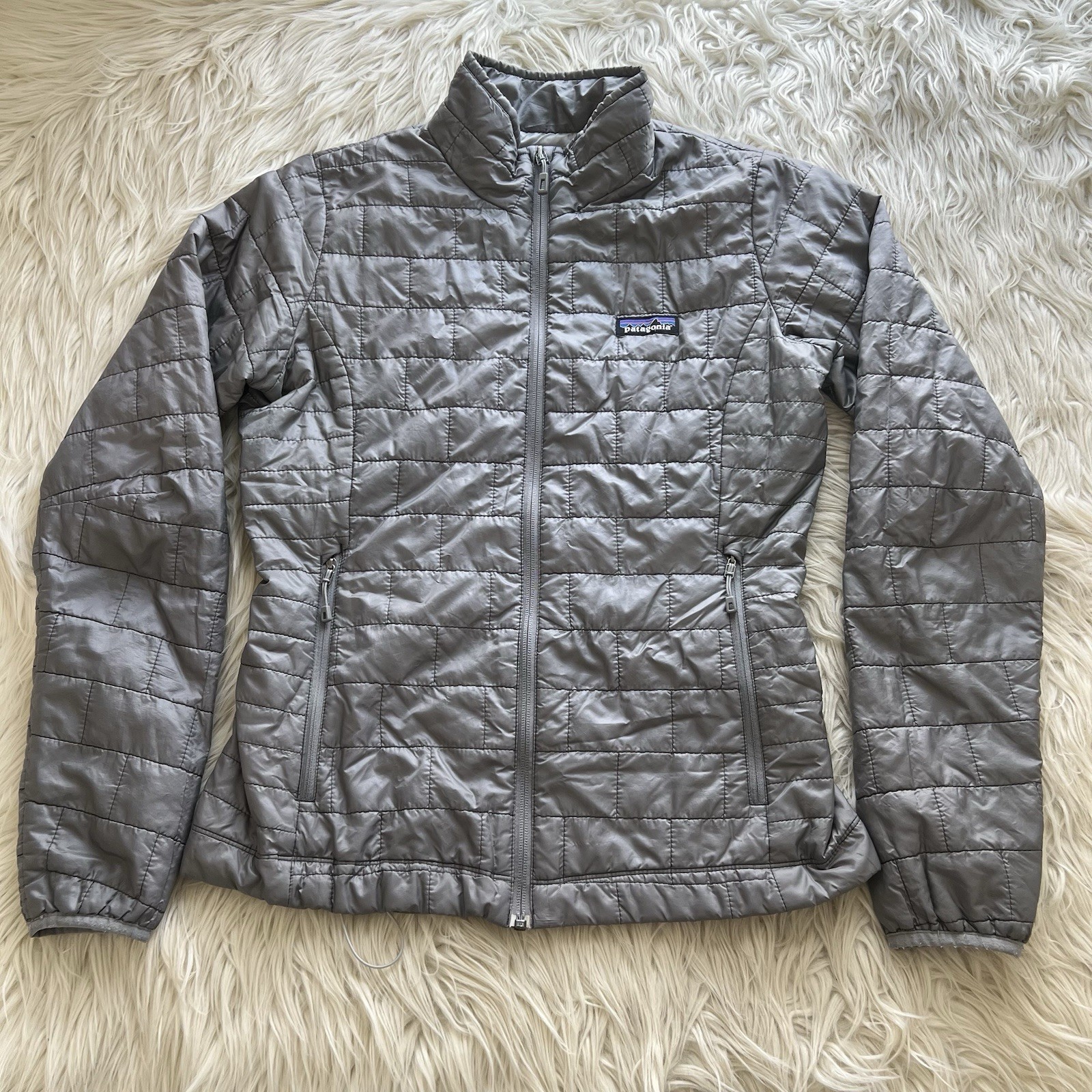 Patagonia Nano Puff Jacket Insulated Quilted Packable Coat Grey Women’s Size S