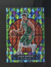 Auction #11 2020-21 Mosaic Stained Glass #9 Luka Doncic Mavericks SSP CASE HIT