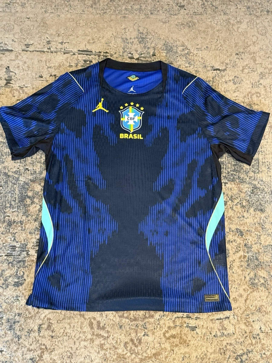 Size L Blue Brazil National Team Soccer Fan Apparel & Souvenirs