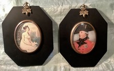 PAIR OF ANTIQUE STYLE PORTRAIT MINIATURES.