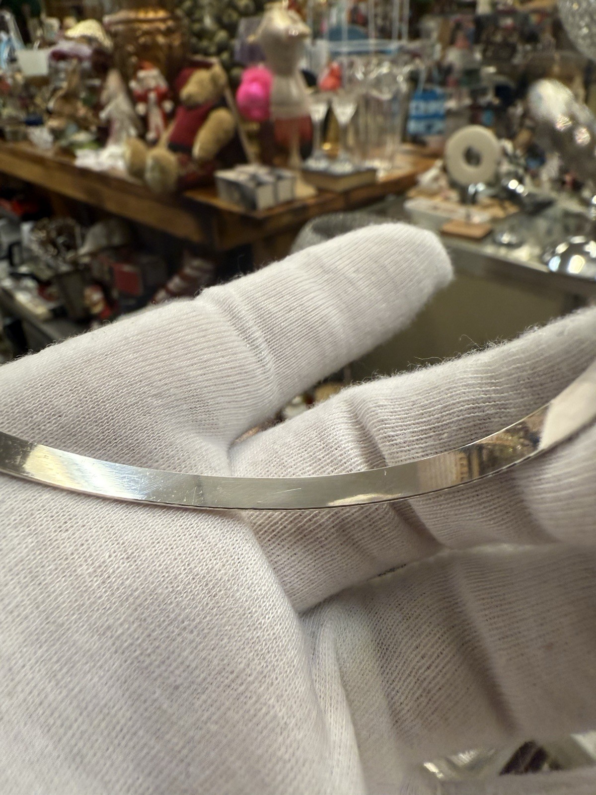 Ribbed Pattern Sterling Silver Cuff Bracelet - image 5