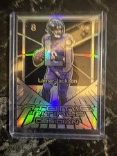 2024 Panini Obsidian Atomic Initials Lamar Jackson #7 Silver /99