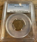 1924 D Lincoln Cent PCGS VF 25