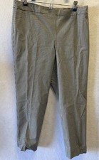 Talbots Ladies Pants Size 8 Ankle Black  White Gingham Print Side Zip, lined