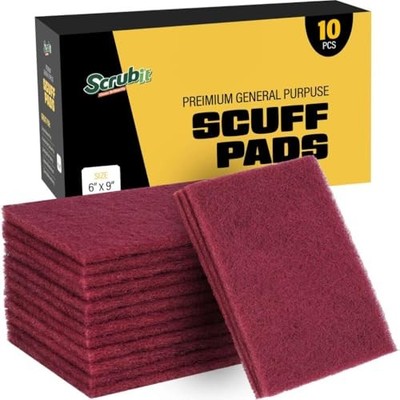  6 x 9 in. General Purpose Scuff Pads, Paint Primer Prep Adhesion Scratch 10