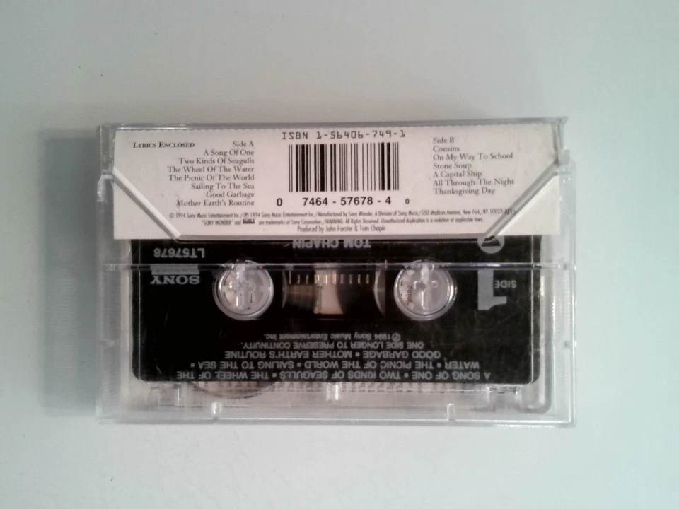 Tom Chapin – Mother Earth Cassette 1994 Signed Folk Sony Wonder Signed Foto 2 de 2