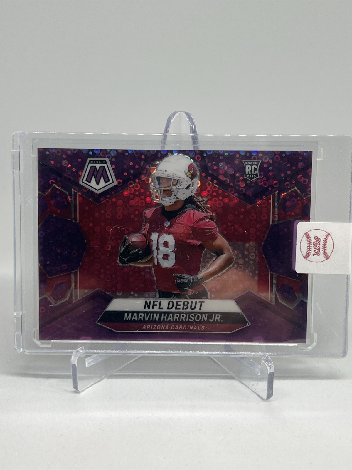 2024 Panini Mosaic Marvin Harrison Jr. #283 No Huddle Purple /50 NFL Debut (RC)