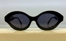 VINTAGE ALAIN MIKLI 2111 CAT EYE BLACK - FRANCE SUNGLASSES 1980