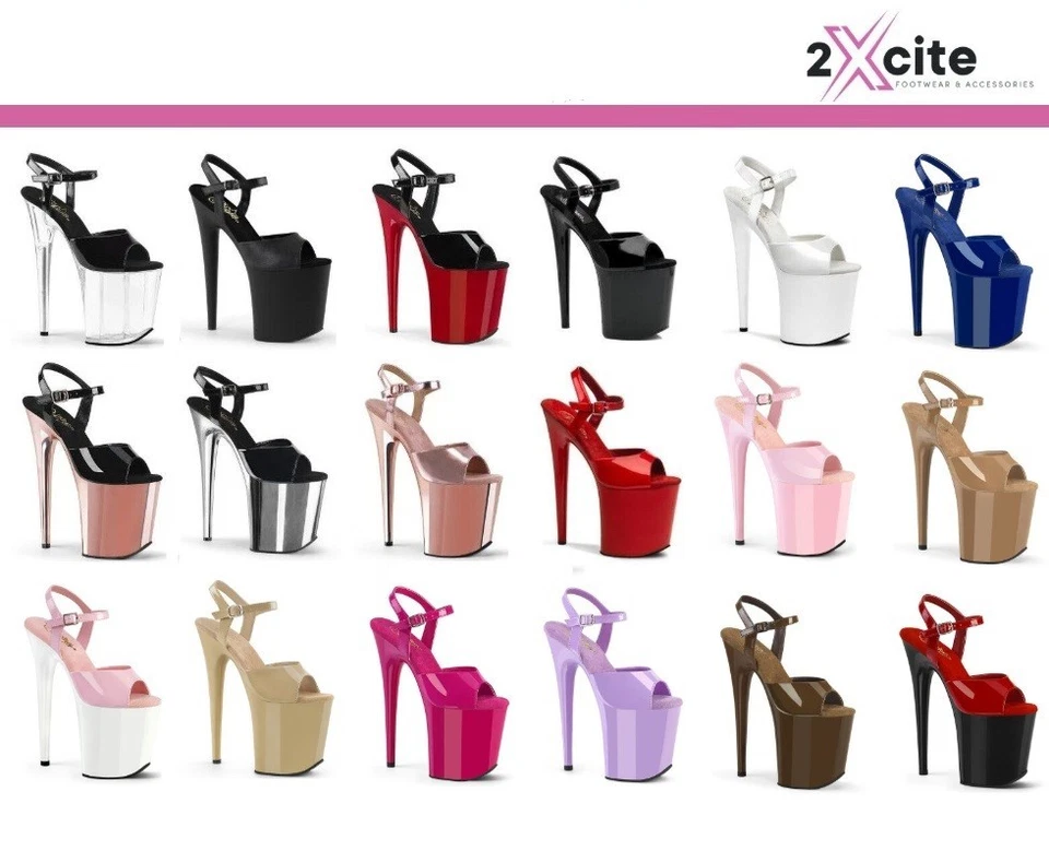 Pleaser Hoher Absatz Stiletto Plateau 20.3cm Pole Tänzer Schuhe Flamingo 809 - Bild 1 von 1