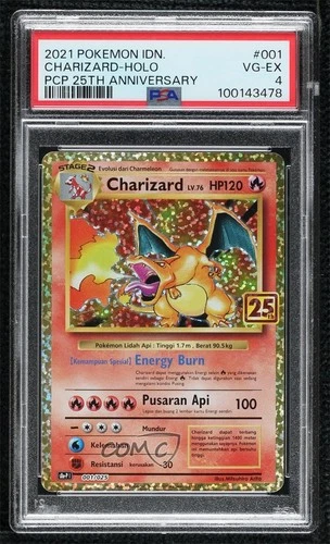 Charizard () Holo Indonesian Pokémon 25th Anniversary Collection (s8a-P I) PSA 4