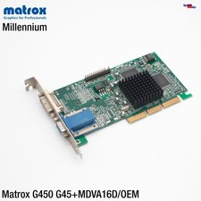 AGP Graphics Card Matrox Millennium G450 G45 MDVA 16D OEM Video Card VGA