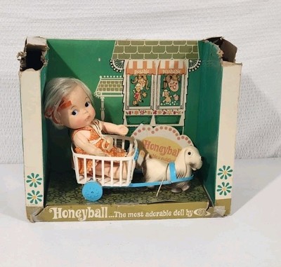 RARE Ideal 1966 Honeyball Doll & Vinyl Puppy Dog Accessorie-Hard to Find In Box 
