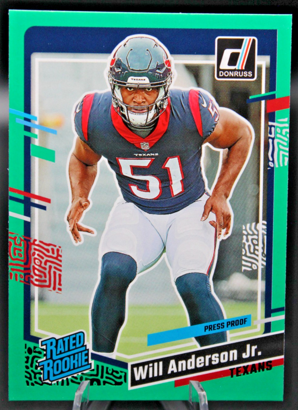 2023 Donruss Rated Rookie Green Press Proof Will Anderson Jr. #342 Texans RC