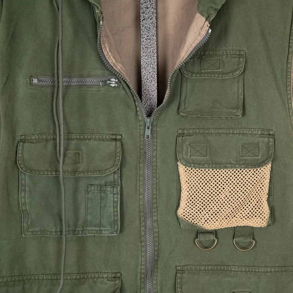 The Nature Company Naturalist Olive Green Fishing Field Safari Photography Vest - Image 2 of 4