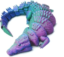 3D Printed Crocodile Joint Movable Creative Decompression Toy Unisex Kids Animal