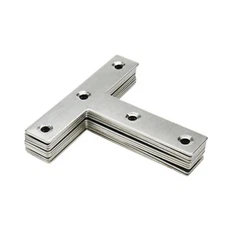 T Brackets Mending Plate 3.14" x 3.14" Stainless Steel Flat Repair Plate - 10pcs
