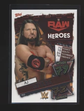 2021 Topps WWE Slam Attax AJ Styles Raw Heroes Foil #253