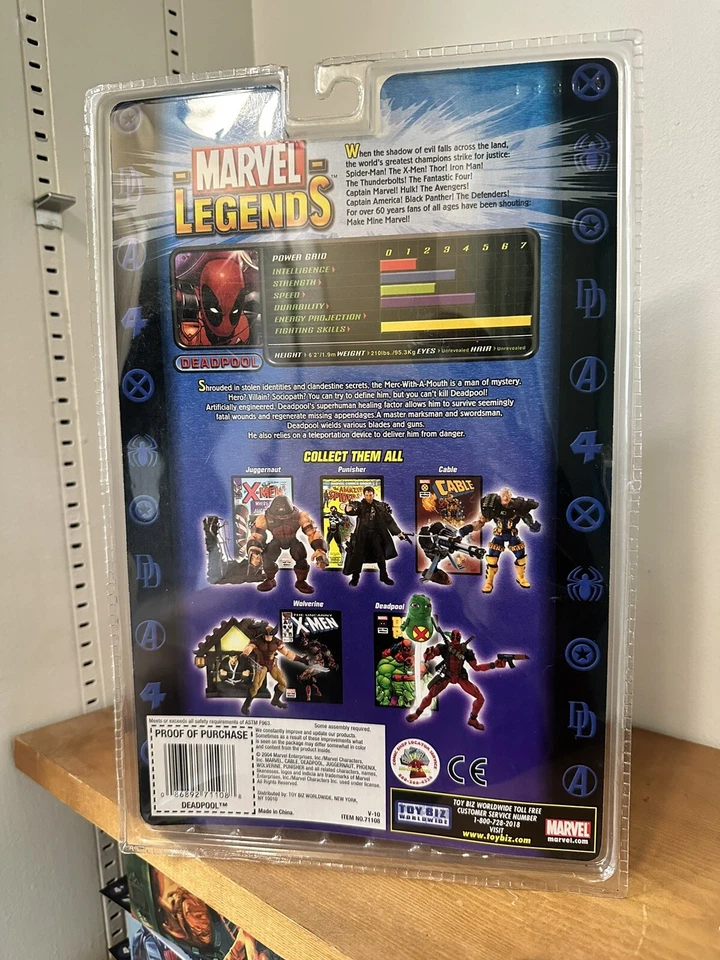 TOY BIZ MARVEL LEGENDS SERIES VI DEAD-POOL COM DOOP EXCELENTE ESTADO - Imagem 3 de 4