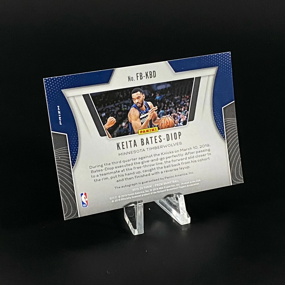 KEITA BATES-DIOP 2019-20 PANINI PRIZM FAST BREAK AUTO PRIZMS CARD #FB-KBD  - Image 2 of 2