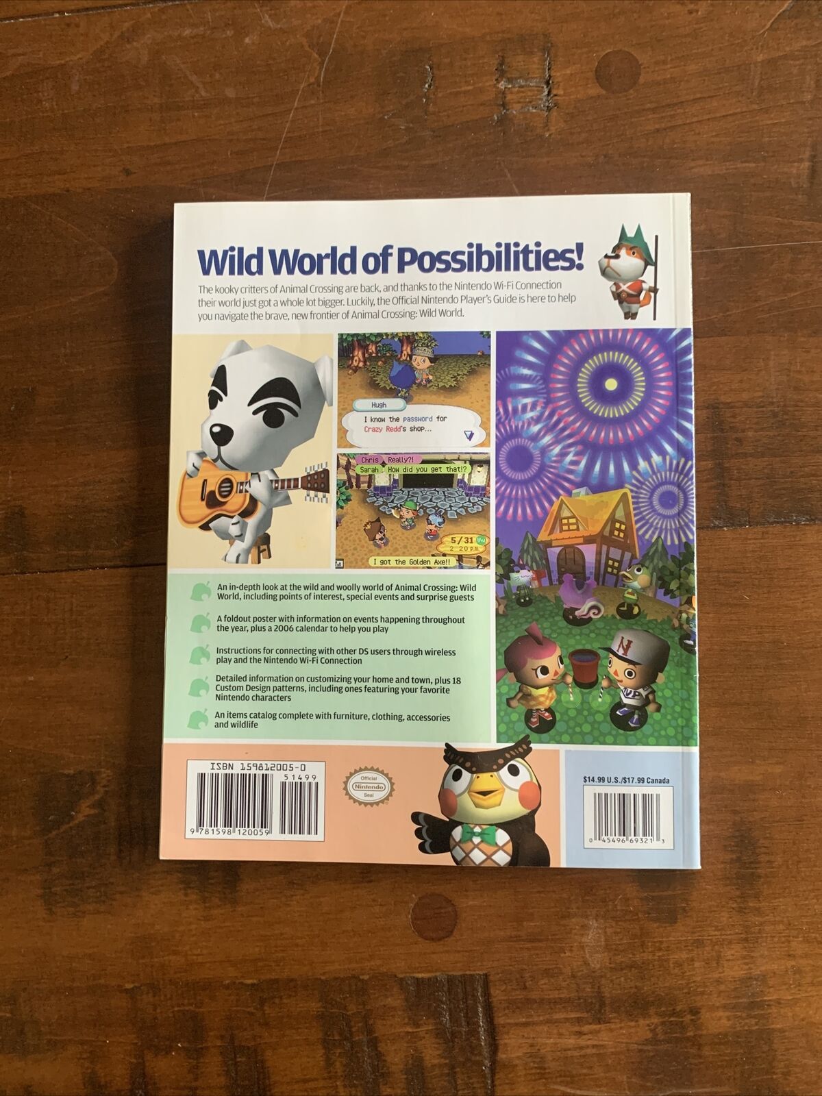 Animal Crossing Wild World Nintendo DS Club Nintendo Flyer / AD Point Card