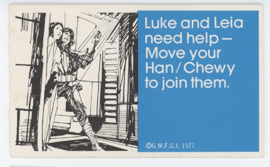 LEIA LUKE Need Help 1977 Star Wars Escape From the Death Star Game Piece